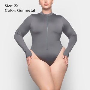 SKIMS Swim Zip Front Longsleeve